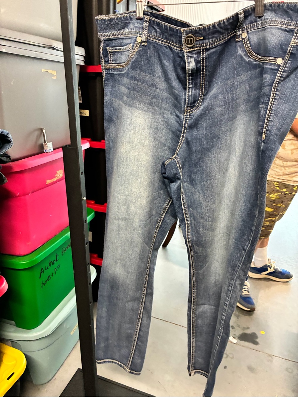 Maurices Light Blue Skinny Jeans with Faded Wash